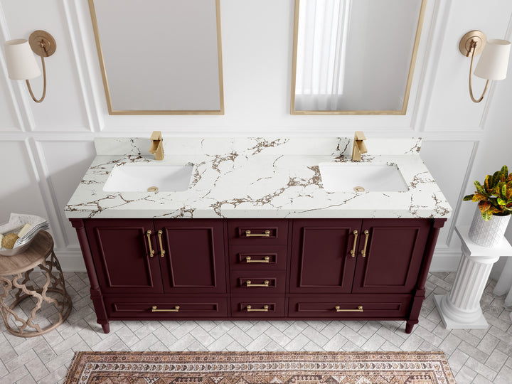 Aberdeen 72 in. W x 22 in. D Double Sink Bathroom Vanity - photo 35