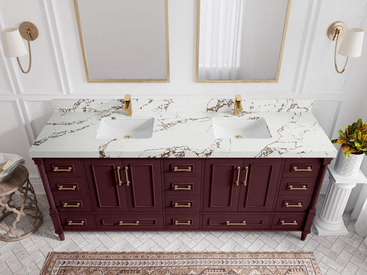 Aberdeen 80 in. W x 22 in. D Double Sink Bathroom Vanity - photo 37