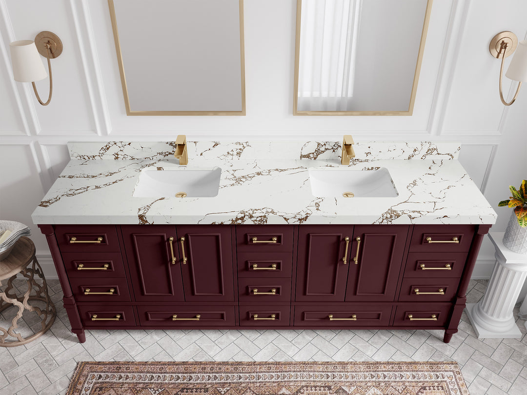 Aberdeen 84 in. W x 22 in. D Double Sink Bathroom Vanity