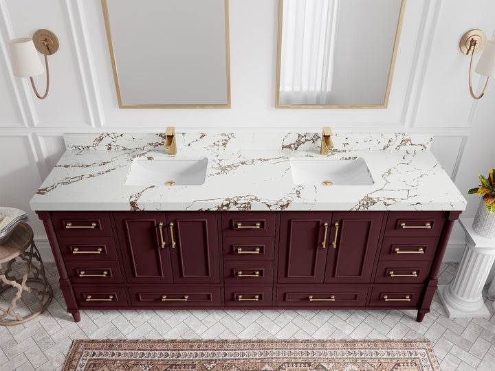 Aberdeen 84 in. W x 22 in. D Double Sink Bathroom Vanity - photo 33