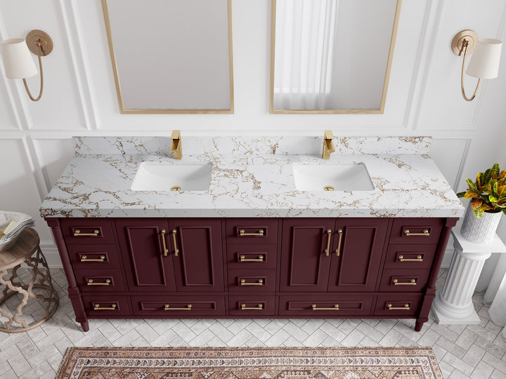 Aberdeen 80 in. W x 22 in. D Double Sink Bathroom Vanity - photo 39