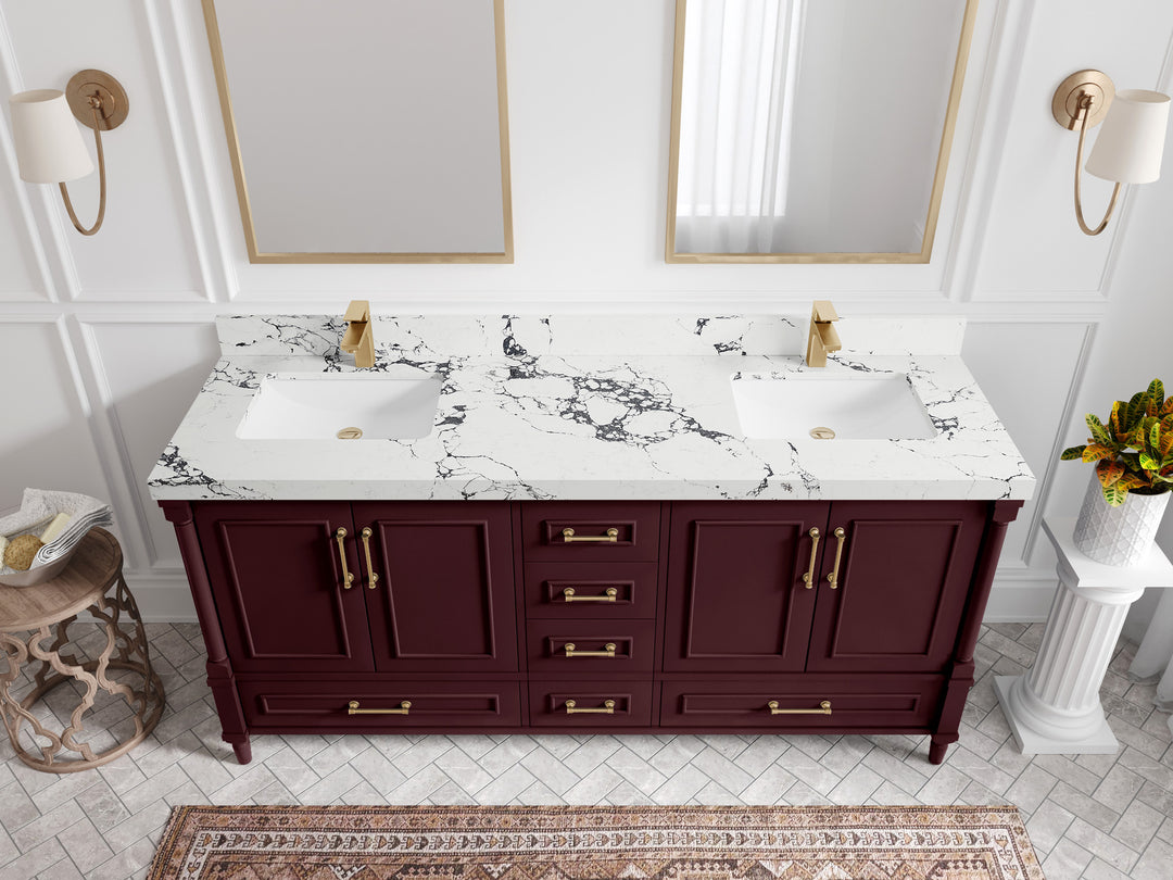 Aberdeen 72 in. W x 22 in. D Double Sink Bathroom Vanity
