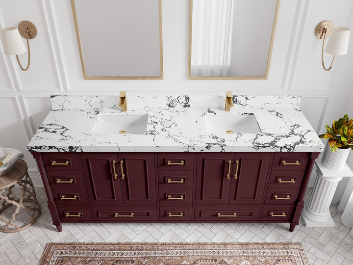 Aberdeen 80 in. W x 22 in. D Double Sink Bathroom Vanity - photo 41