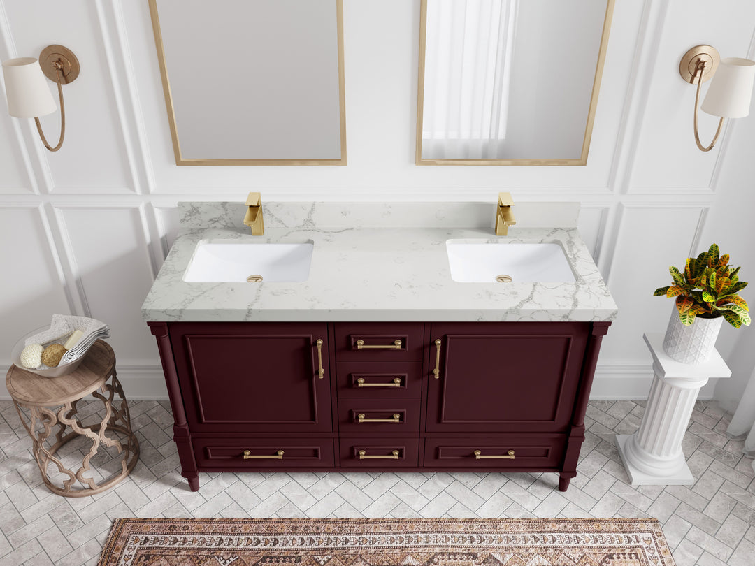 Aberdeen 60 in. W x 22 in. D Double Sink Bathroom Vanity