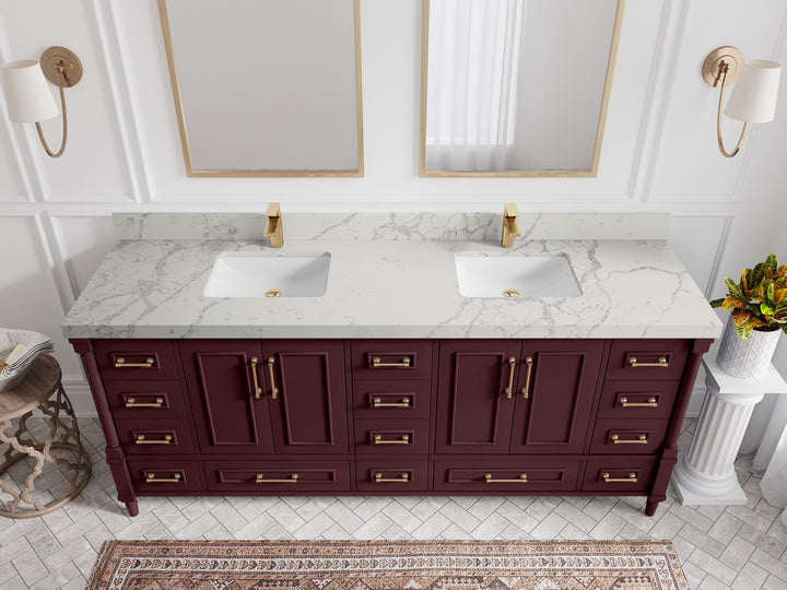 Aberdeen 80 in. W x 22 in. D Double Sink Bathroom Vanity - photo 43