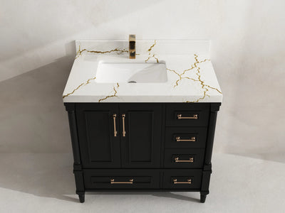 Aberdeen 36 in. W x 22 in. D Left Offset Sink Bathroom Vanity
