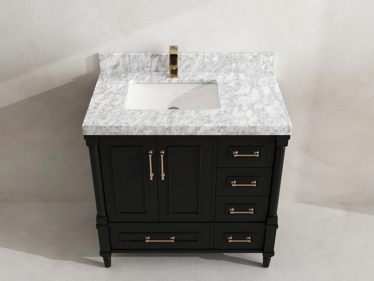 Aberdeen 36 in. W x 22 in. D Left Offset Sink Bathroom Vanity