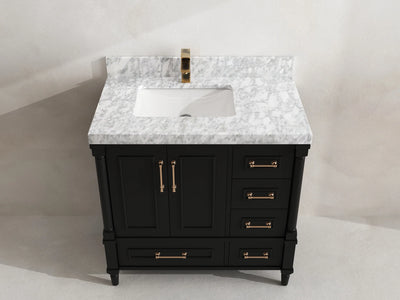 Aberdeen 36 in. W x 22 in. D Left Offset Sink Bathroom Vanity