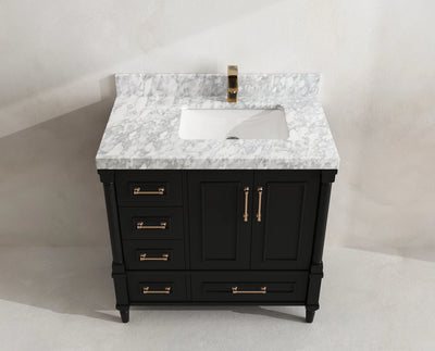 Aberdeen 36 in. W x 22 in. D Right Offset Sink Bathroom Vanity