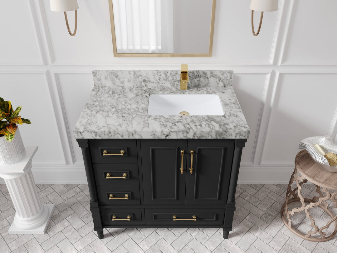 Aberdeen 36 in. W x 22 in. D Right Offset Sink Bathroom Vanity