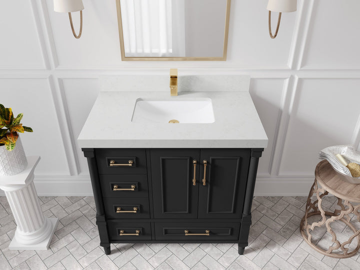 Aberdeen 36 in. W x 22 in. D Center Sink Bathroom Vanity - photo 21