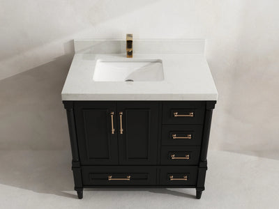 Aberdeen 36 in. W x 22 in. D Left Offset Sink Bathroom Vanity