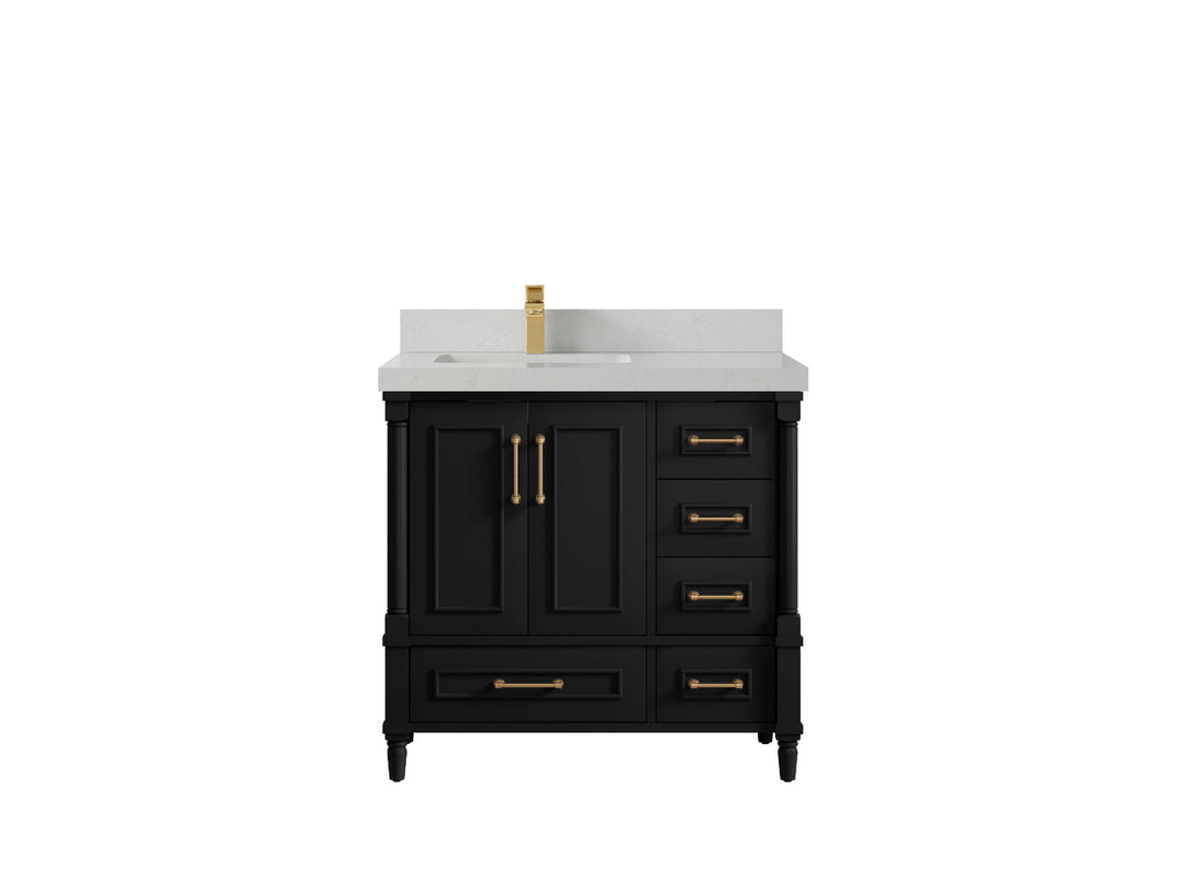 Aberdeen 36 in. W x 22 in. D Left Offset Sink Bathroom Vanity