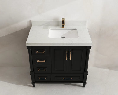 Aberdeen 36 in. W x 22 in. D Right Offset Sink Bathroom Vanity