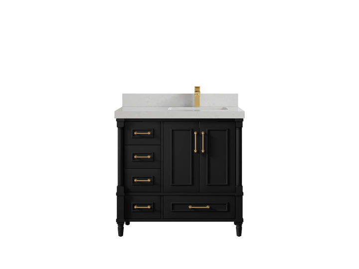 Aberdeen 36 in. W x 22 in. D Right Offset Sink Bathroom Vanity - photo 22