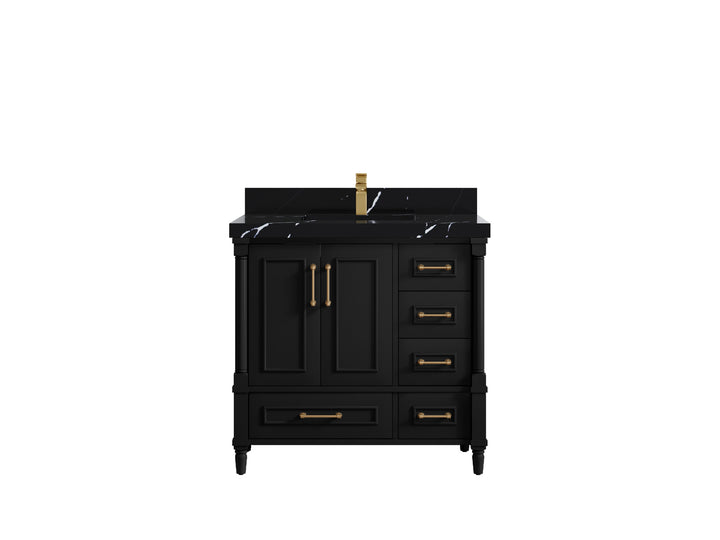 Aberdeen 36 in. W x 22 in. D Center Sink Bathroom Vanity - photo 8