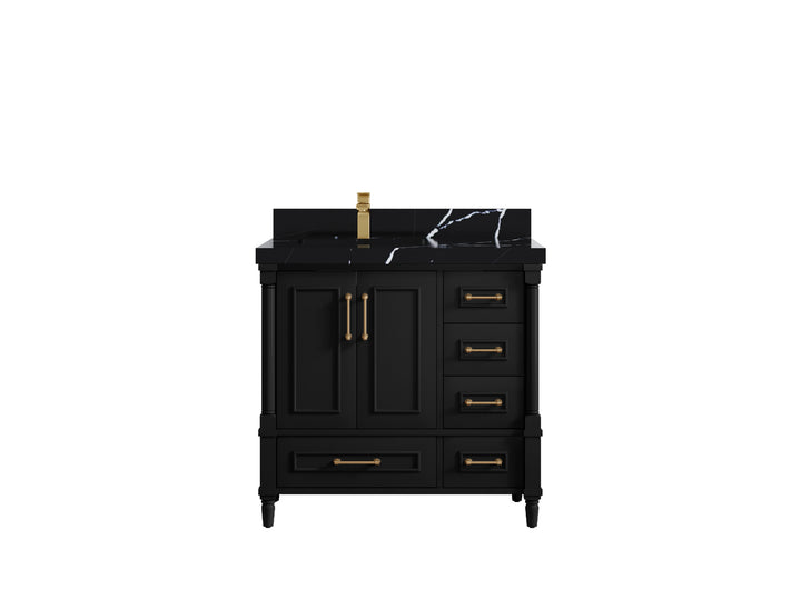 Aberdeen 36 in. W x 22 in. D Left Offset Sink Bathroom Vanity - photo 10