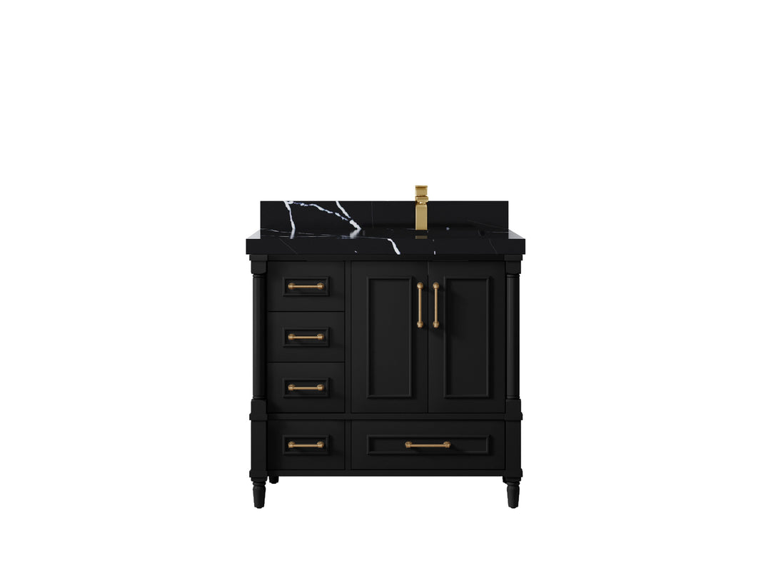 Aberdeen 36 in. W x 22 in. D Right Offset Sink Bathroom Vanity