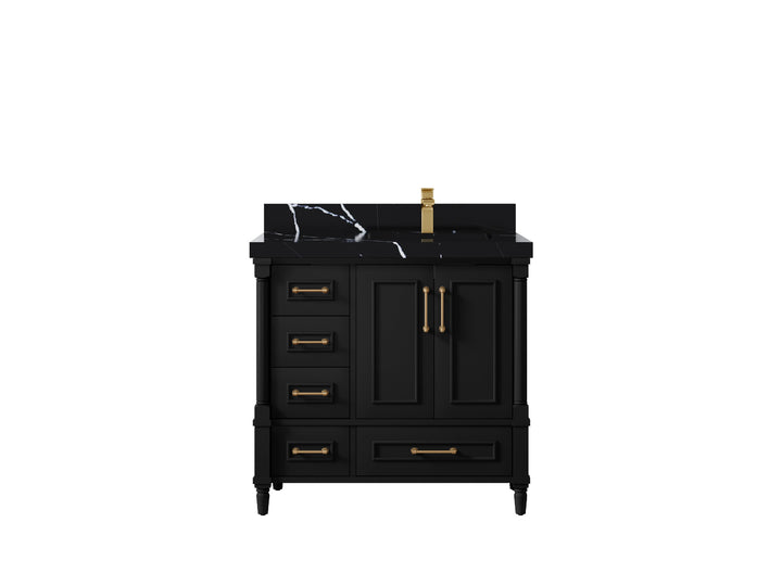 Aberdeen 36 in. W x 22 in. D Right Offset Sink Bathroom Vanity - photo 8