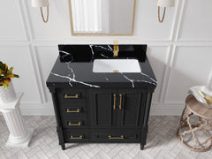 Aberdeen 36 in. W x 22 in. D Right Offset Sink Bathroom Vanity - photo 7