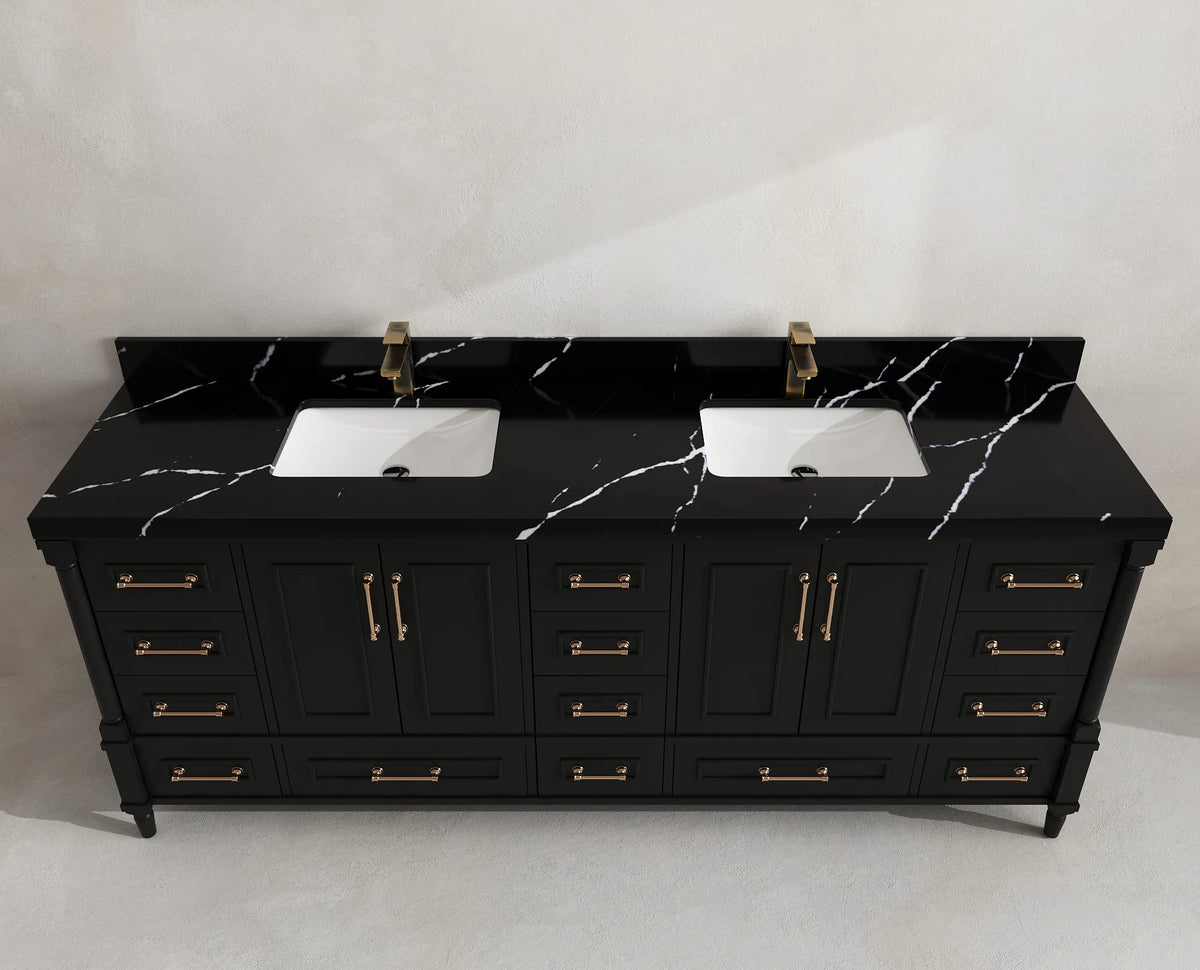 Aberdeen 84 in. W x 22 in. D Double Sink Bathroom Vanity