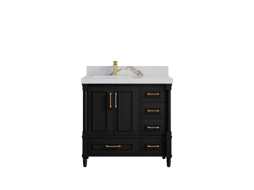 Aberdeen 36 in. W x 22 in. D Left Offset Sink Bathroom Vanity