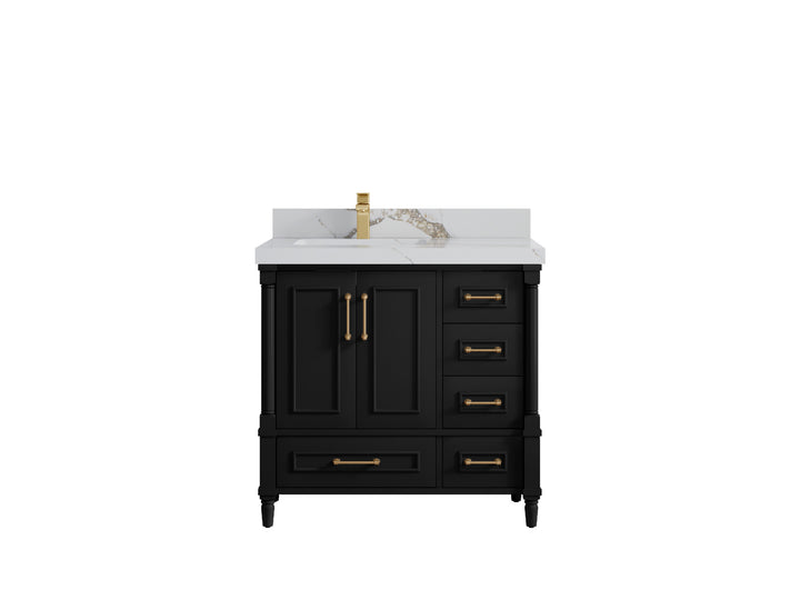 Aberdeen 36 in. W x 22 in. D Left Offset Sink Bathroom Vanity - photo 8