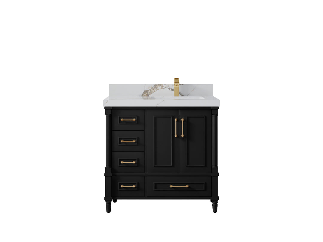 Aberdeen 36 in. W x 22 in. D Right Offset Sink Bathroom Vanity