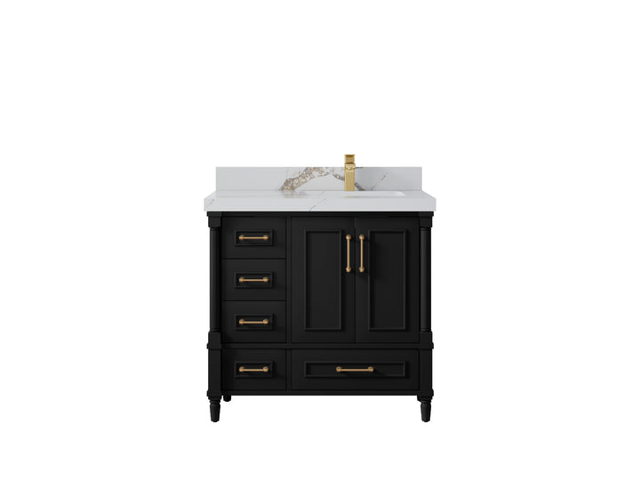 Aberdeen 36 in. W x 22 in. D Right Offset Sink Bathroom Vanity - photo 14