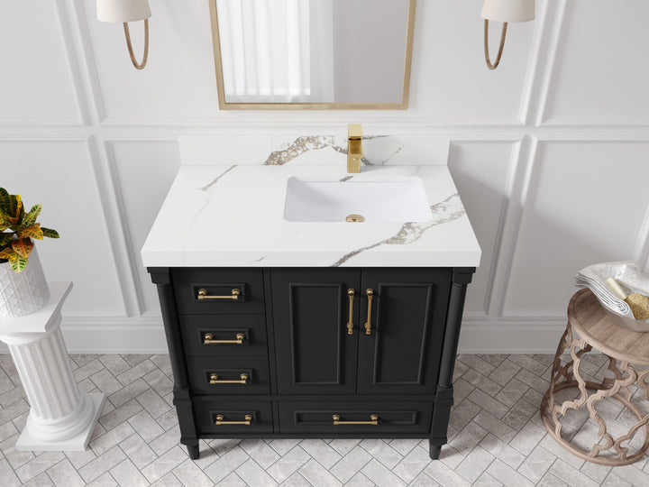 Aberdeen 36 in. W x 22 in. D Right Offset Sink Bathroom Vanity - photo 13