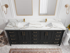 Aberdeen 84 in. W x 22 in. D Double Sink Bathroom Vanity - photo 10