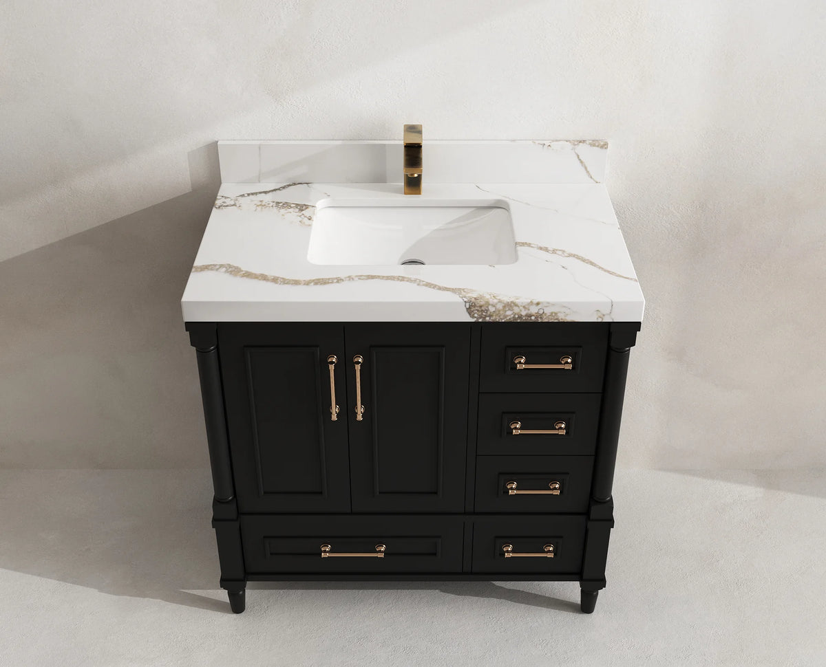 Aberdeen 36 in. W x 22 in. D Center Sink Bathroom Vanity