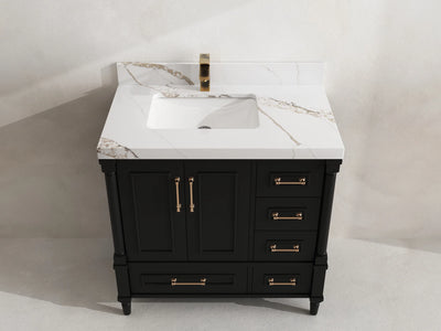 Aberdeen 36 in. W x 22 in. D Left Offset Sink Bathroom Vanity