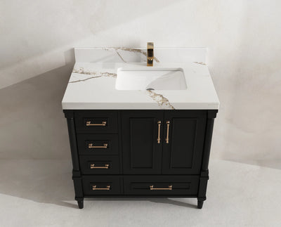 Aberdeen 36 in. W x 22 in. D Right Offset Sink Bathroom Vanity