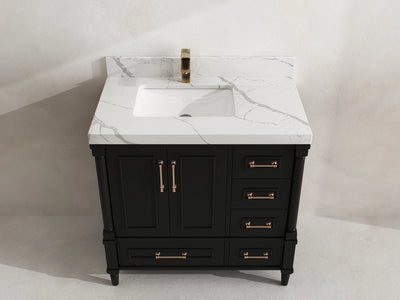 Aberdeen 36 in. W x 22 in. D Left Offset Sink Bathroom Vanity