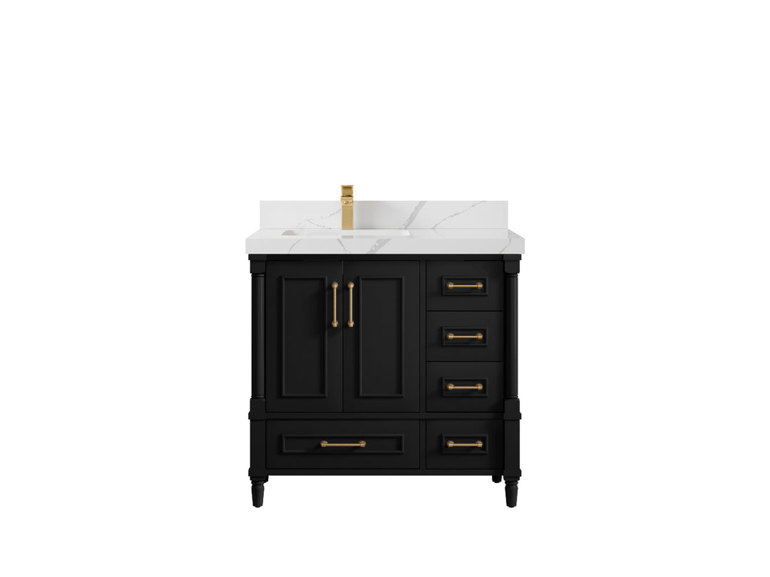 Aberdeen 36 in. W x 22 in. D Left Offset Sink Bathroom Vanity