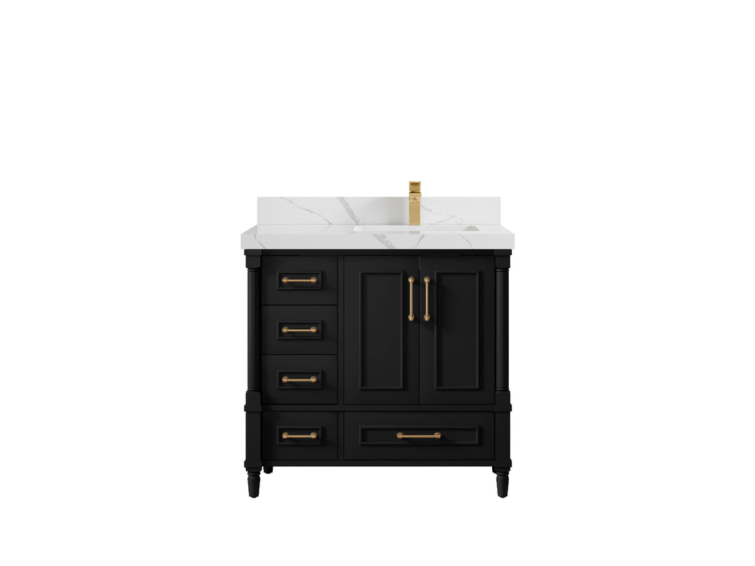 Aberdeen 36 in. W x 22 in. D Right Offset Sink Bathroom Vanity
