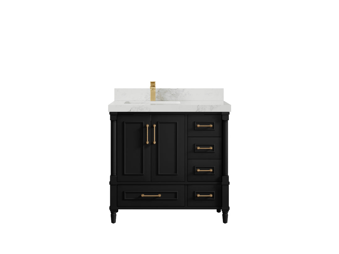 Aberdeen 36 in. W x 22 in. D Left Offset Sink Bathroom Vanity