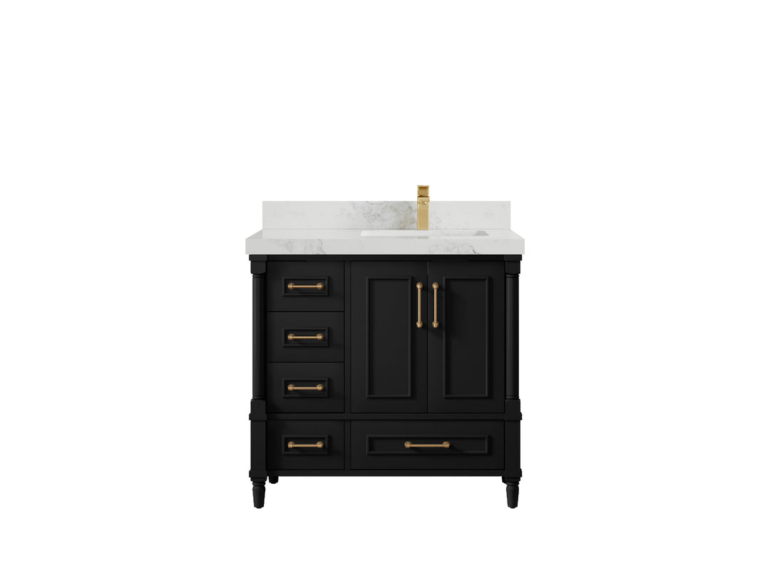 Aberdeen 36 in. W x 22 in. D Right Offset Sink Bathroom Vanity