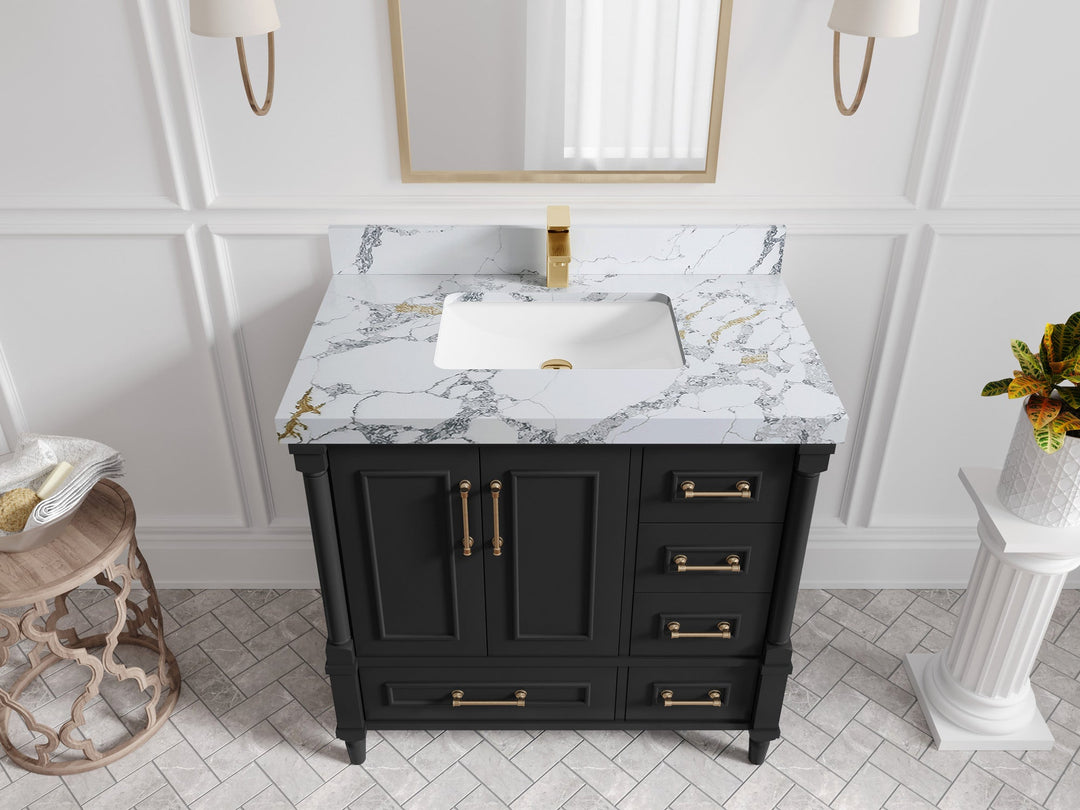 Aberdeen 36 in. W x 22 in. D Center Sink Bathroom Vanity