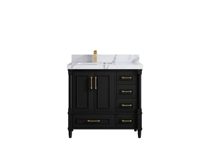 Aberdeen 36 in. W x 22 in. D Left Offset Sink Bathroom Vanity - photo 12