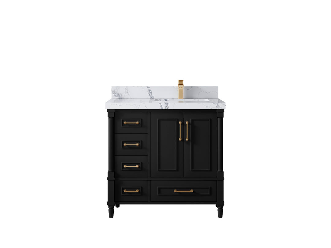 Aberdeen 36 in. W x 22 in. D Right Offset Sink Bathroom Vanity