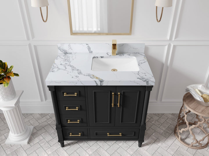 Aberdeen 36 in. W x 22 in. D Right Offset Sink Bathroom Vanity - photo 9