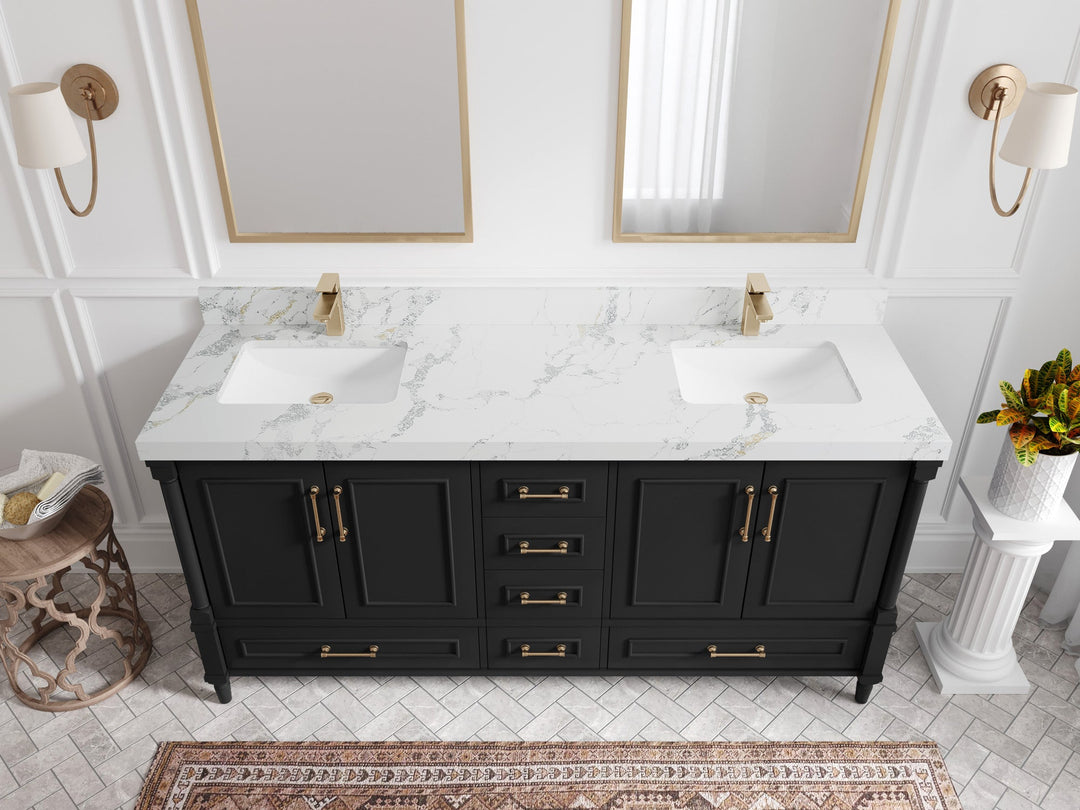 Aberdeen 72 in. W x 22 in. D Double Sink Bathroom Vanity