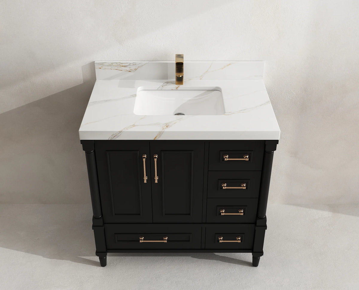 Aberdeen 36 in. W x 22 in. D Center Sink Bathroom Vanity