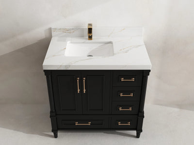 Aberdeen 36 in. W x 22 in. D Left Offset Sink Bathroom Vanity