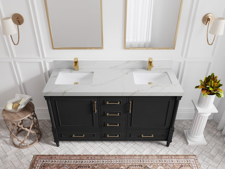 Aberdeen 60 in. W x 22 in. D Double Sink Bathroom Vanity - photo 13