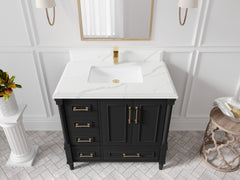 Aberdeen 36 in. W x 22 in. D Center Sink Bathroom Vanity - photo 23