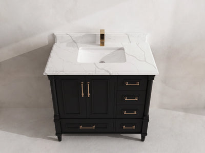 Aberdeen 36 in. W x 22 in. D Left Offset Sink Bathroom Vanity