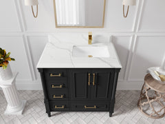 Aberdeen 36 in. W x 22 in. D Right Offset Sink Bathroom Vanity - photo 23